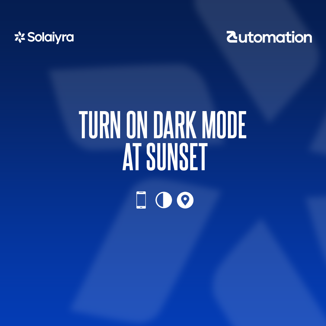 Turn On Dark Mode at Sunset