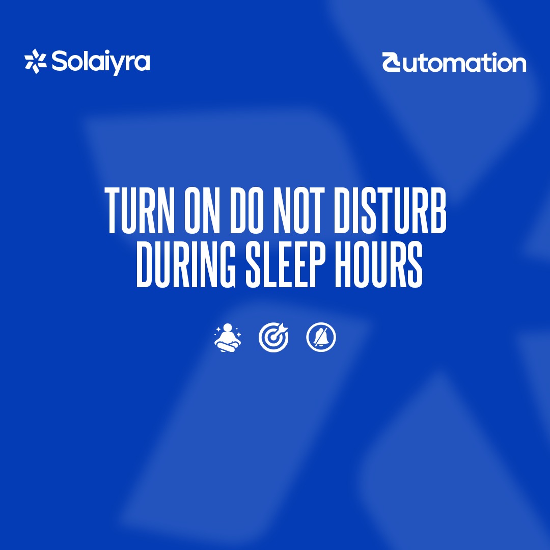 Turn On Do Not Disturb During Sleep Hours
