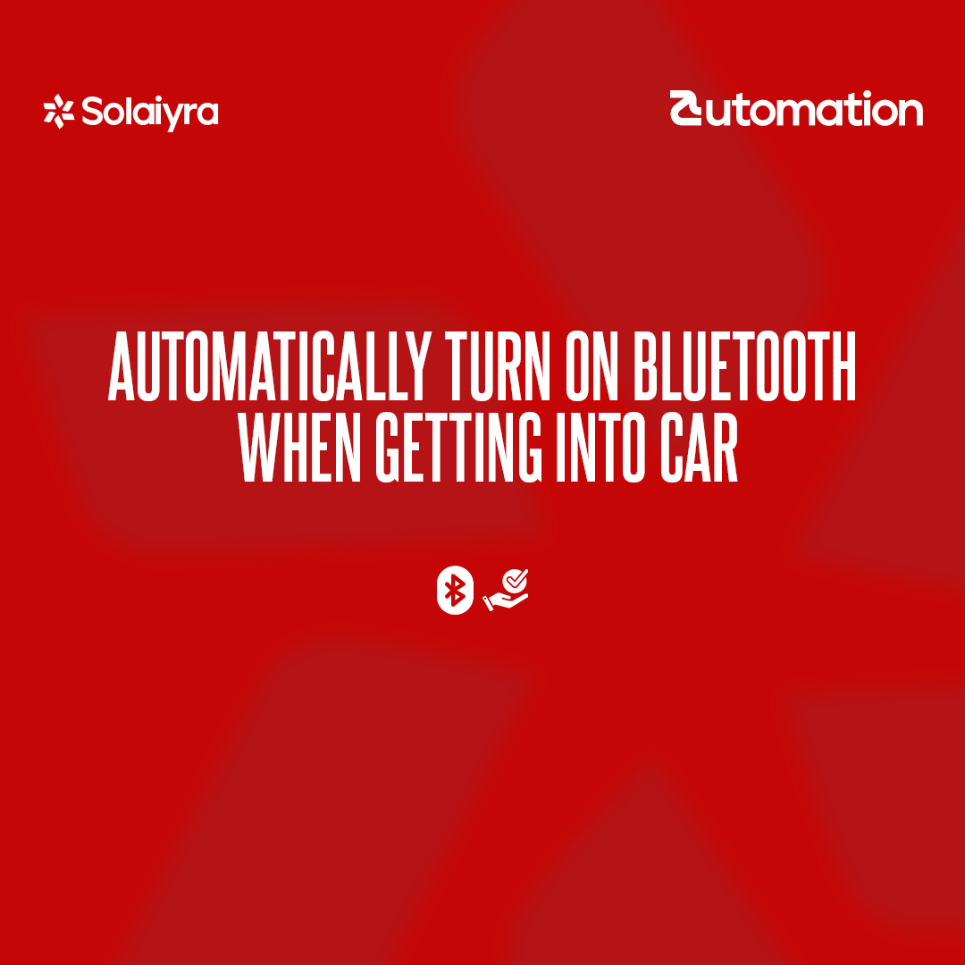 Automatically Turn On Bluetooth When Getting Into Car