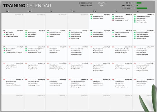 Training Calendar